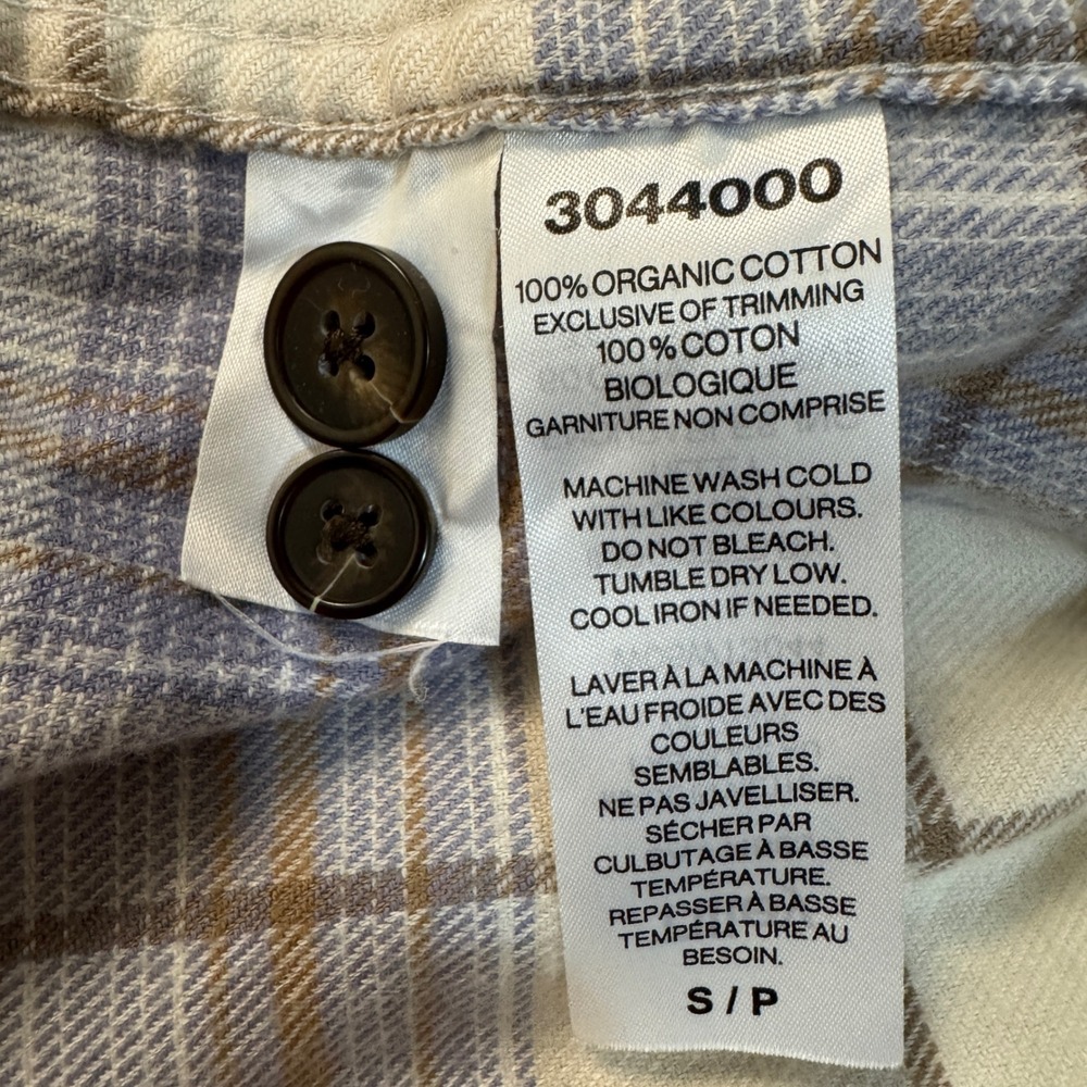 Tilley Plaid Flannel Shirt Women Small Button‎ Up Long Sleeve Organic Cotton - Picture 8 of 13